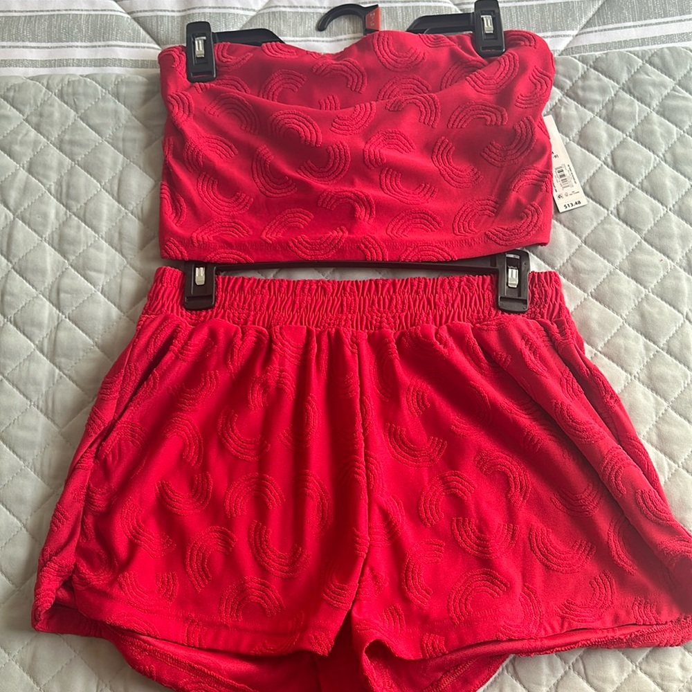 Tube top/short set